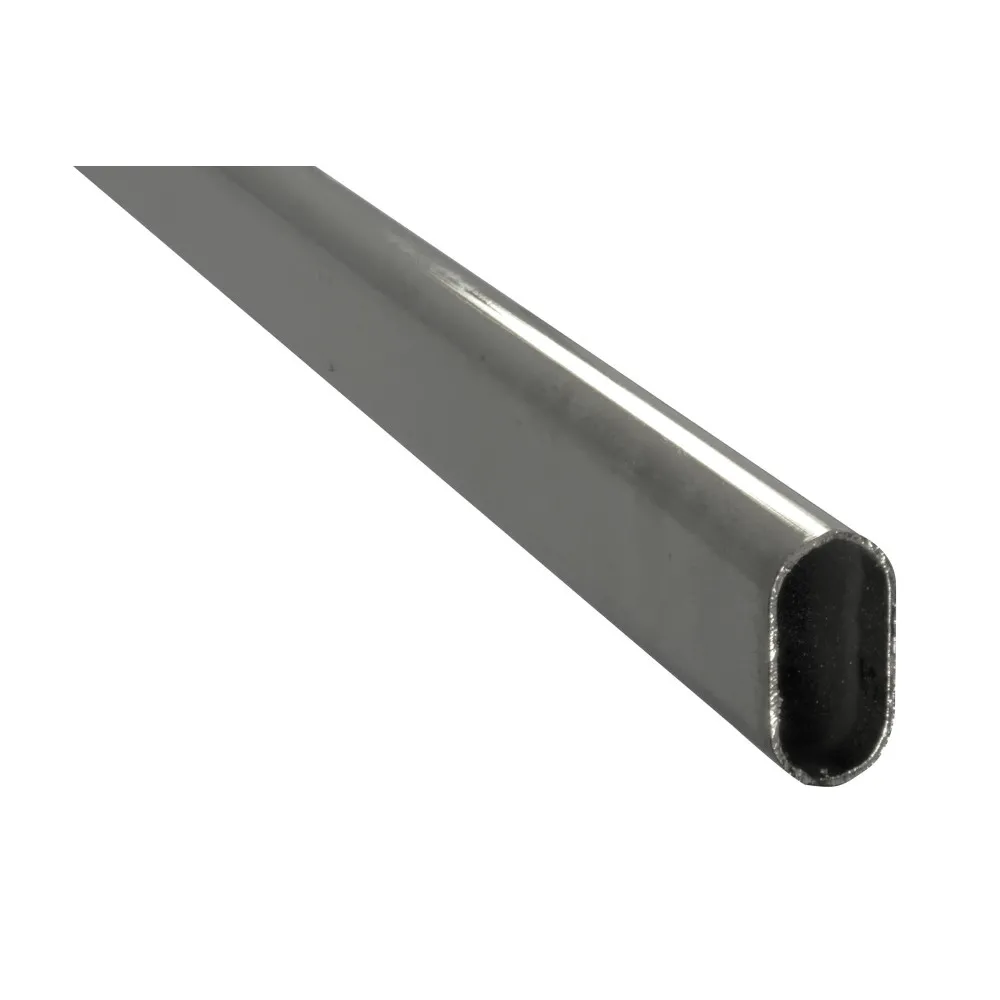 Tubo per armadi ovale cromato Dimensioni Ø/X accessori mobili: 150 cm.