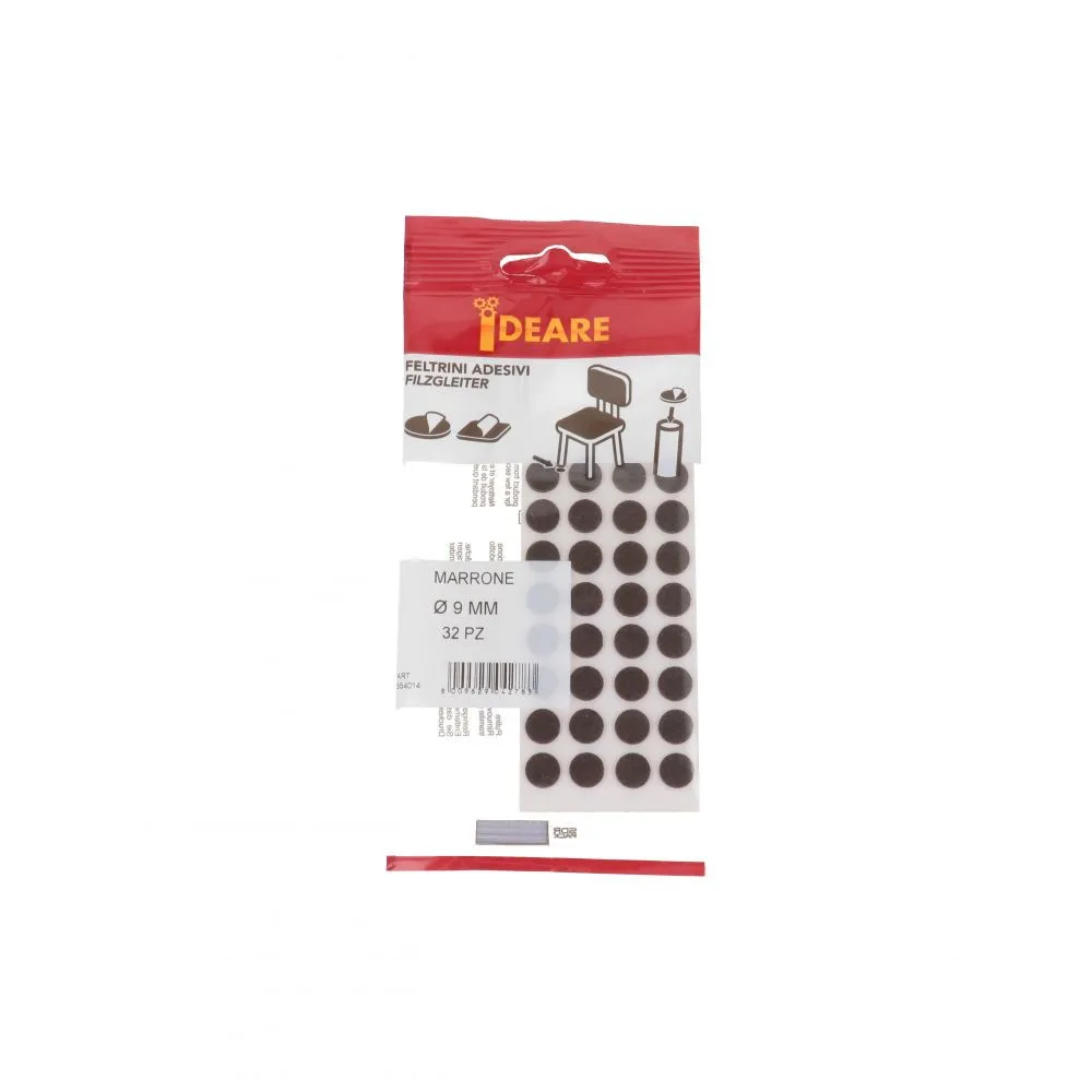 Feltrini adesivi tondi marroni Dimensione Ø/X protezioni: Ø 16 mm. Feltrini adesivi tondi marroni Dimensione Ø/X protezioni: Ø 16 mm.