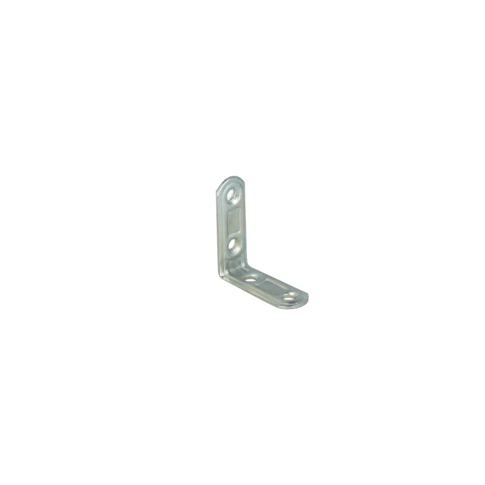 Lastrine di giunzione ad angolo stondate in acciaio zincato bianco (4 Pz) Misura (mm x mm): 40 X 40 mm.