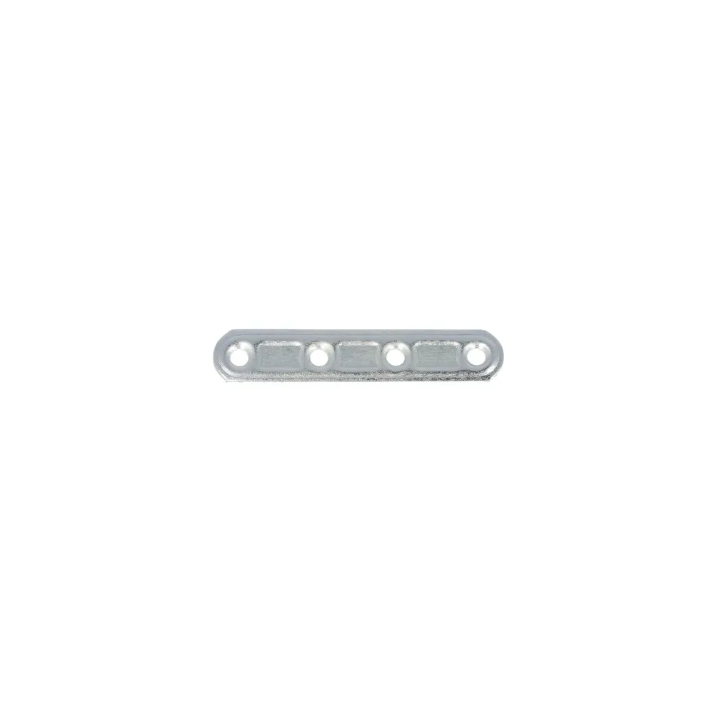 Lastrine di giunzione dritte stondate in acciaio zincato bianco (4 pz) Misura (mm x mm): 60 X 15 mm.