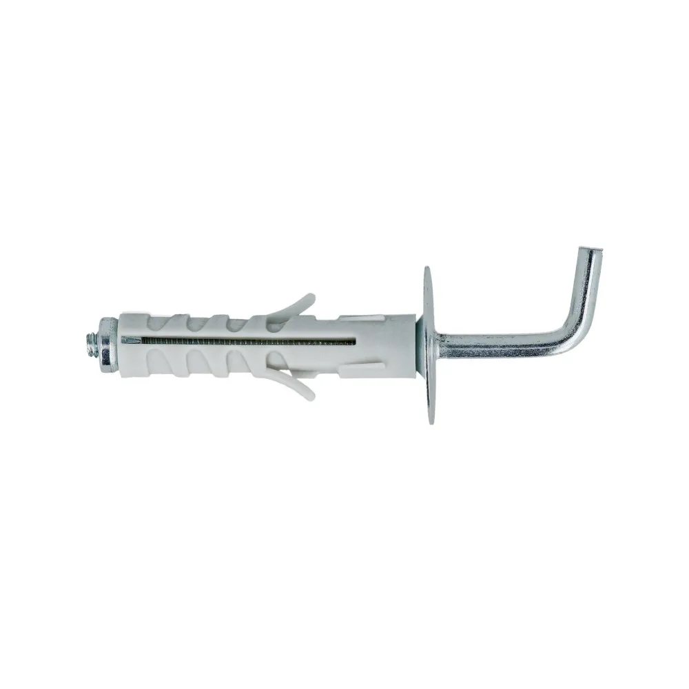 Tasselli in nylon con gancio lungo Misura ØX: Ø 12,0 x 45 mm.