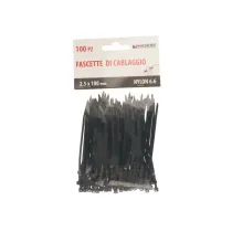 FASCETTE NYLON 6.6 COLORE NERO 100 PZ Fascette: 4,5 x 350 mm.