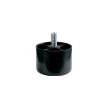 Piedino tondo in plastica Ø 60 mm. Nero Altezza : 100 mm