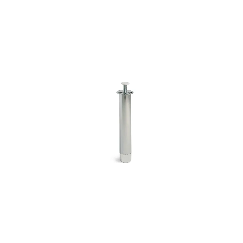 PIEDE TONDO REGOLABILE D35MM H100 CROMO Dimensioni X piedi 2°: Ø 35 X 150 mm.
