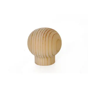 Pomolo in legno pino grezzo Dimensioni Ø: Ø 26 mm.