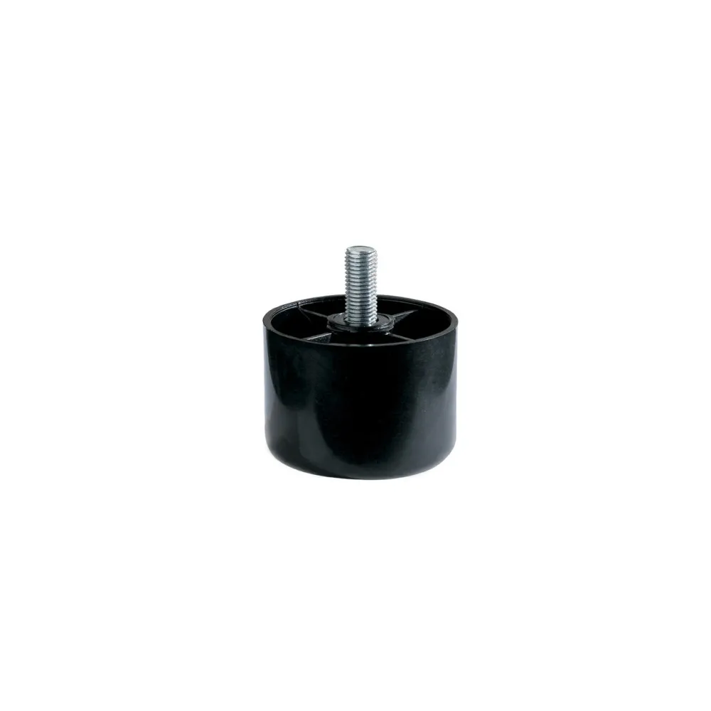 Piedino tondo in plastica Ø 60 mm. Nero Altezza : 60 mm