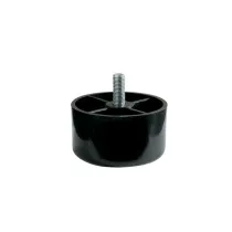 Piedino tondo in plastica Ø 60 mm. Nero Altezza : 60 mm