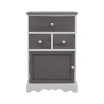 MOBILETTO "TARHUI" DA INGRESSO BIANCO E GRIGIO CON 1 ANTA E 3 CASSETTI