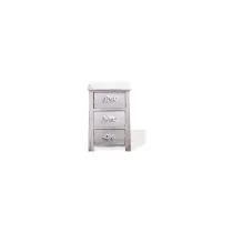 COMODINO / MOBILETTO CON 3 CASSETTI BIANCO GRIGIO SHABBY CHIC