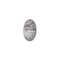OROLOGIO A PARETE LEGNO ANALOGICO ROTONDO SHABBY 50X50X4,5CM