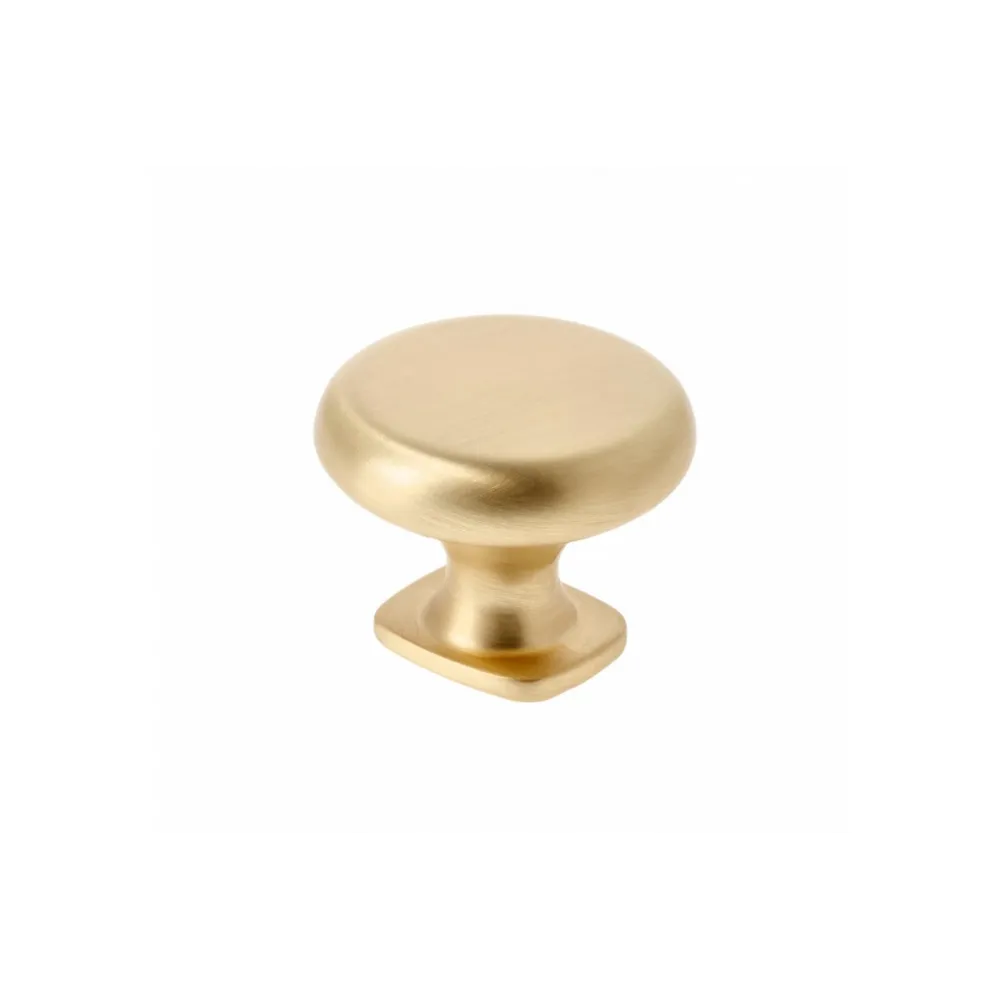 POMOLO PER MOBILI "LORENA" OTTONATO SPAZZOLATO 33MM