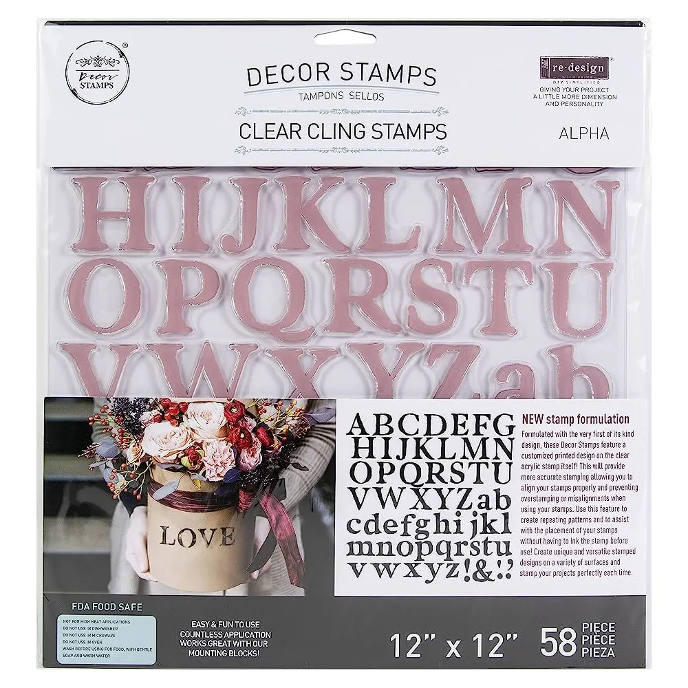 REDESIGN DECOR STAMP "ALPHA" 30,5x30,5 CM REDESIGN DECOR STAMP "ALPHA" 30,5x30,5 CM