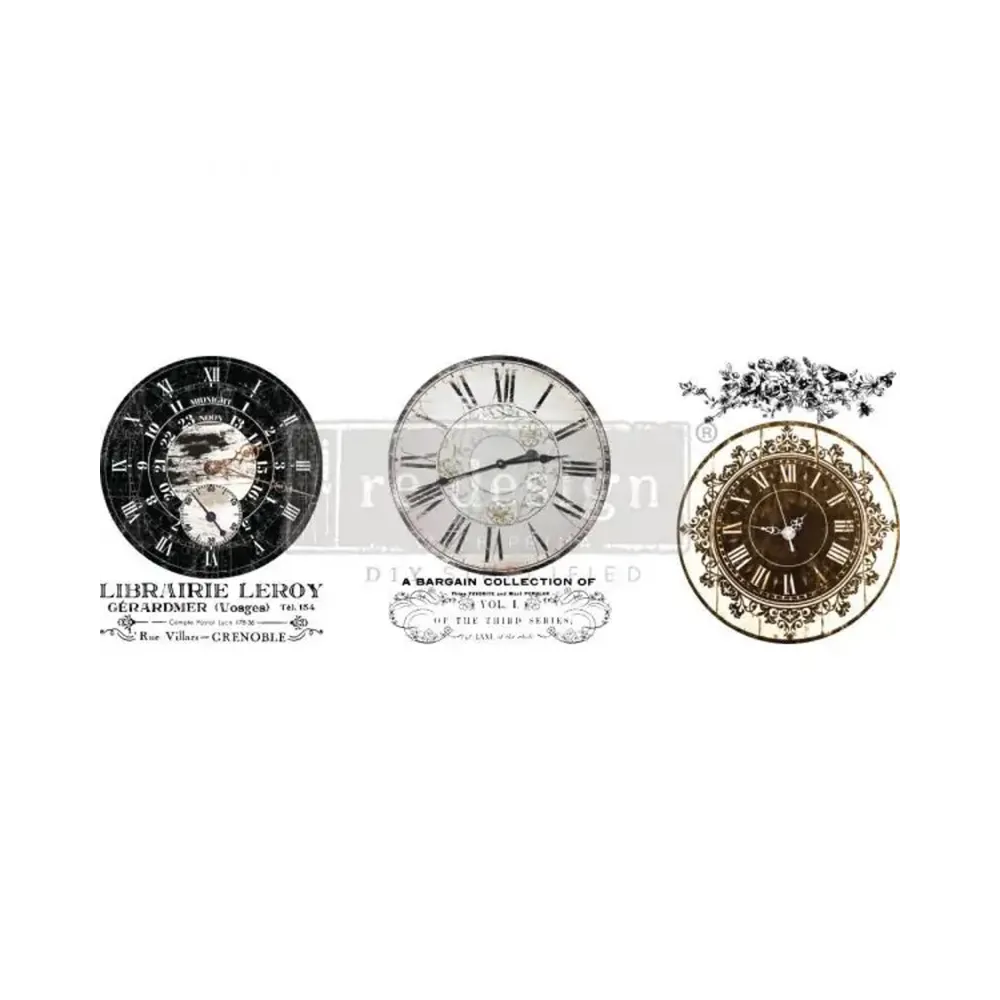 REDESIGN DECOR TRANSFER VINTAGE CLOCKS REDESIGN DECOR TRANSFER VINTAGE CLOCKS