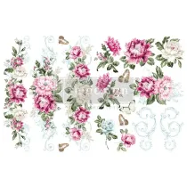 H20 REDESIGN DECOR TRANSFERS SPRINGTIME PEONIES 21,5×28CM