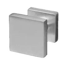 POMOLO QUADRATO IN OTTONE SERIE "NERANO" FINITURA 51-52 MISURA 63X63MM CROMOSATINATO