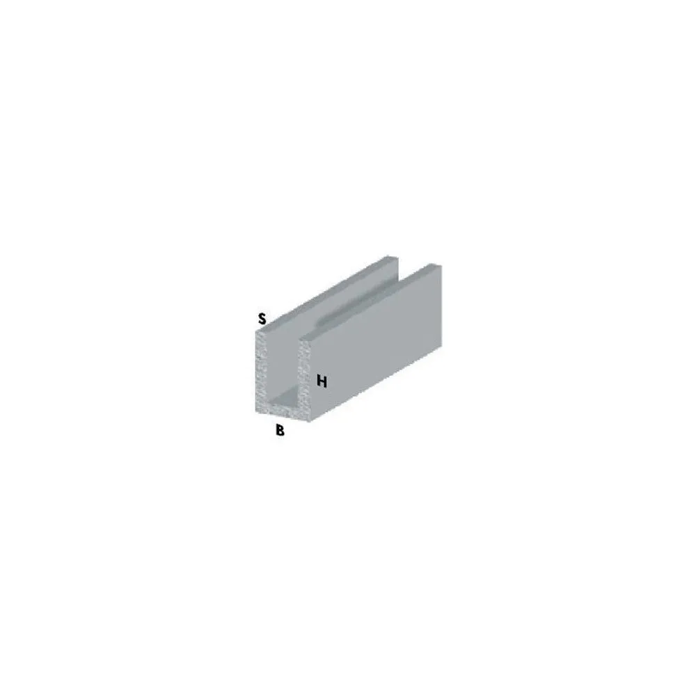 PROFILO CROMO H.100 CM CANALINO U 10X11,5X1,5 MM PROFILO CROMO H.100 CM CANALINO U 10X11,5X1,5 MM