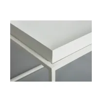 TAVOLINO METALLO 80X45X45 CM BIANCO