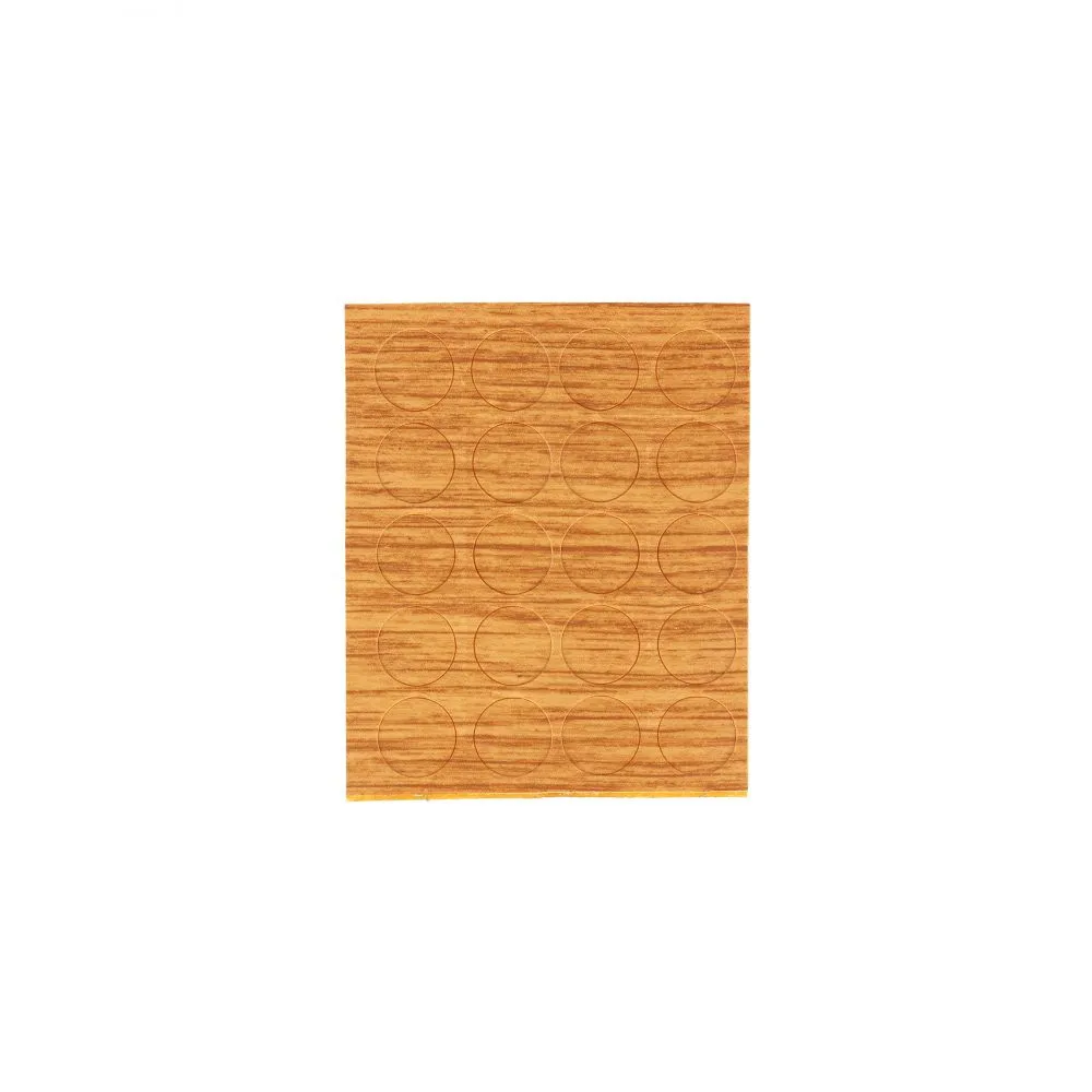 Coprivite adesivi - Ø 13 mm. - noce - 20 pz. Coprivite adesivi - Ø 13 mm. - noce - 20 pz.