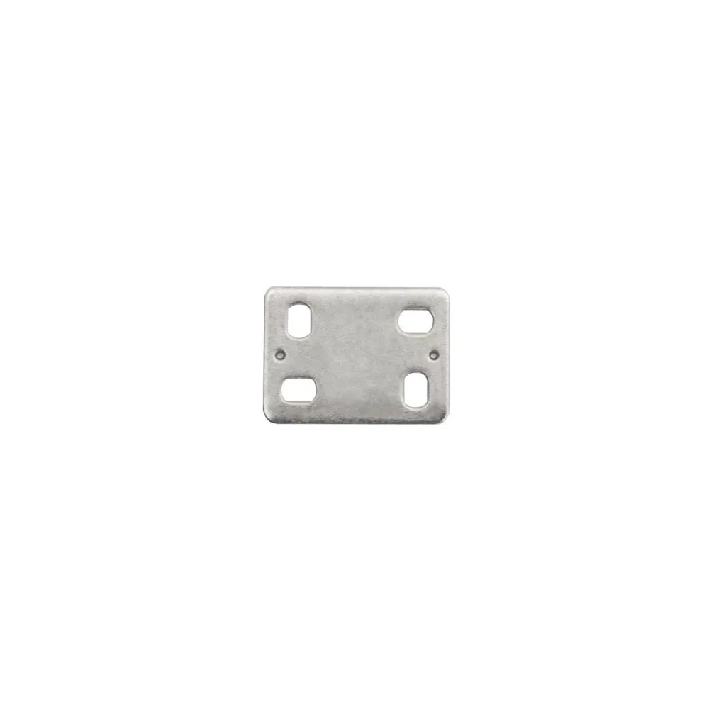 Piastrina di giunzione dritta asolata 40 x 30 spessore 2 mm. - 4 pz.