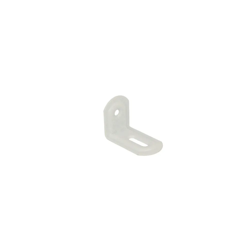 Lastrine ad angolo con asola in acciaio colore bianco 23x28x38 mm. (4 pz)