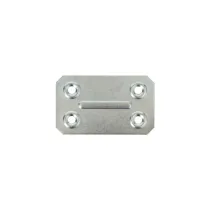 Piastrina di giunzione in acciaio zincato 40 x 67 mm.
