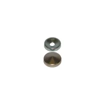 Borchie coprivite bombate in ottone lucido Ø 16 mm. 12 pz.