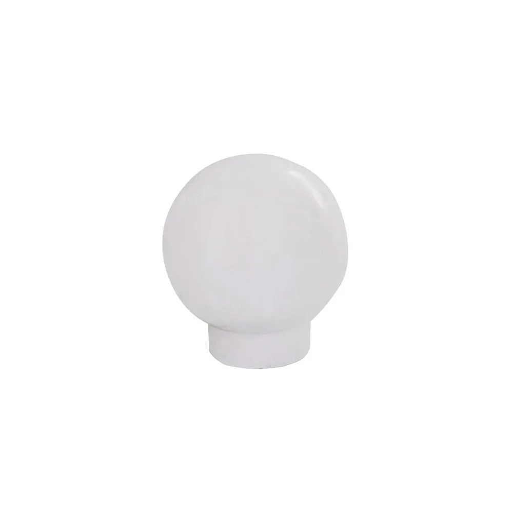 POMOLO IN LEGNO BIANCO BRILLANTE Ø26MM.