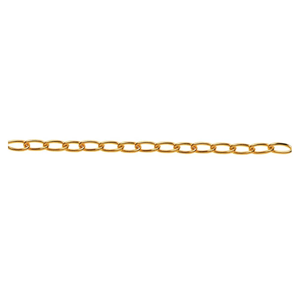 Catena decorativa pretagliata Ø 2 mm. in acciaio ottonato 2,5 mt. Catena decorativa pretagliata Ø 2 mm. in acciaio ottonato 2,5 mt.