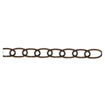 Catena ornamentale ovale Ø 2,8 mm. in acciaio brunito 25 mt.