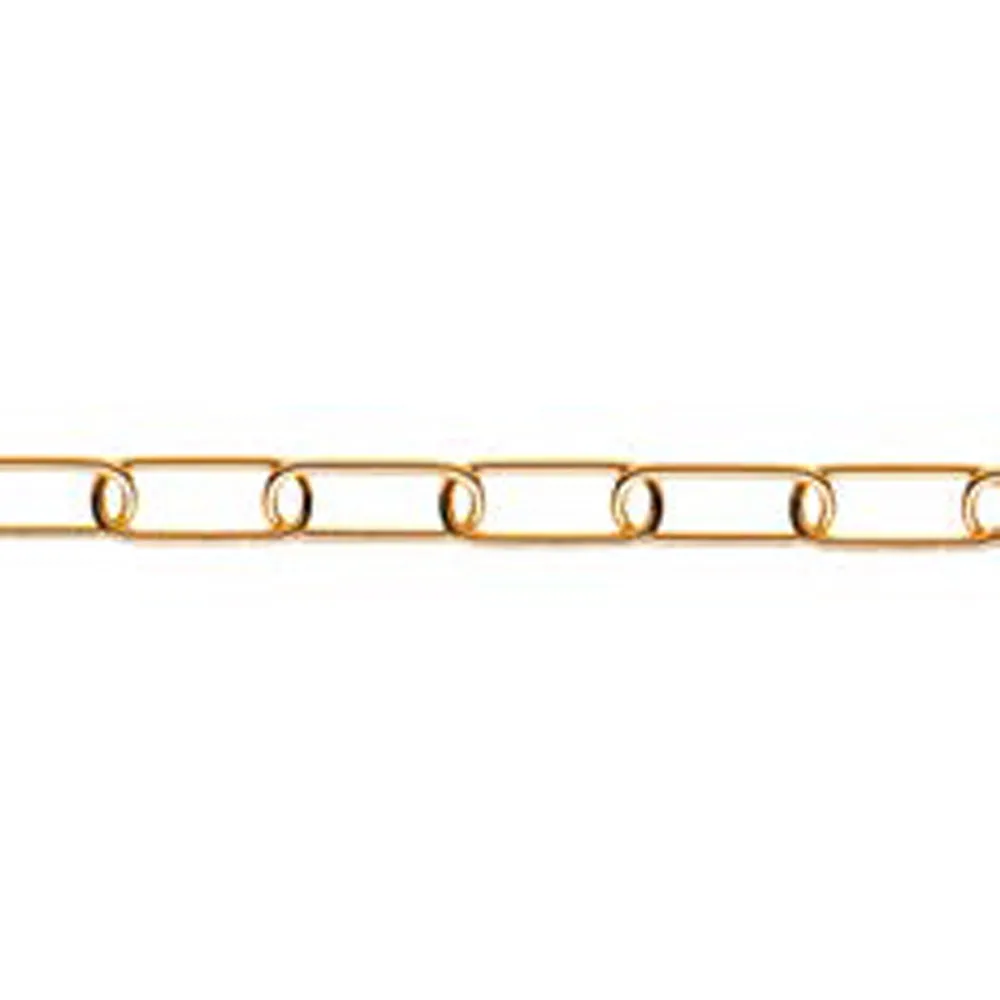 CATENA ORNAMENTALE MAGLIA LUNGA Ø2,8MM IN ACCIAIO OTTONATO 30MT