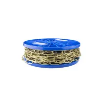CATENA ORNAMENTALE MAGLIA LUNGA Ø2,8MM IN ACCIAIO OTTONATO 30MT