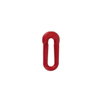 Falsa maglia Ø 6 mm. in plastica rossa 4 pz.