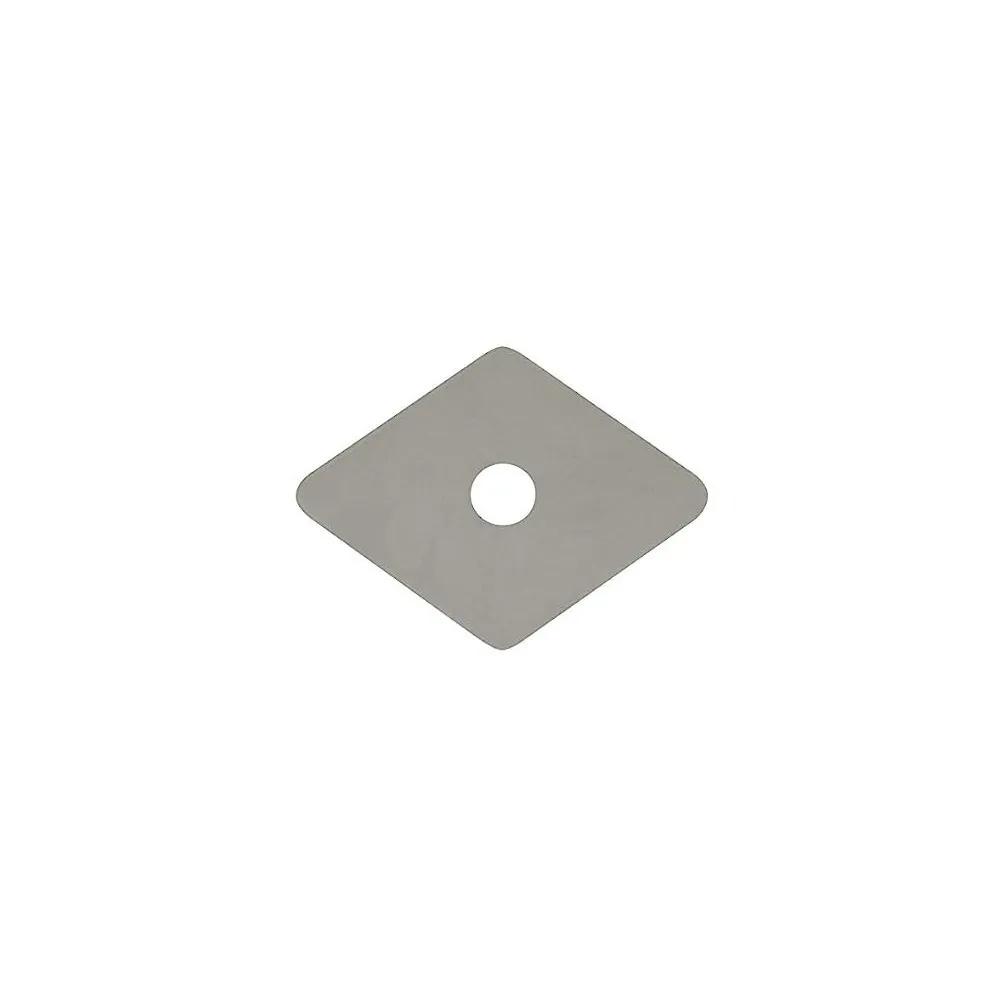 RONDELLA TIRAFONDO ROMBOIDALE 27X27MM FORO 6,0MM RONDELLA TIRAFONDO ROMBOIDALE 27X27MM FORO 6,0MM