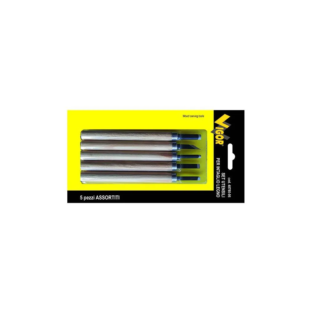 UTENSILI PER INTAGLIO LEGNO SET PZ. 5 ASSORTITI UTENSILI PER INTAGLIO LEGNO SET PZ. 5 ASSORTITI
