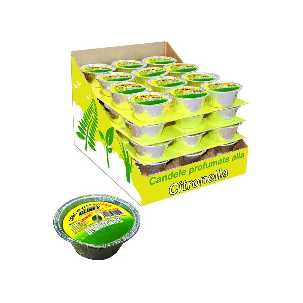 CERI CITRONELLA BLINKY EXPO VASO ALLUMINIO 8,5X4H CM CERI CITRONELLA BLINKY EXPO VASO ALLUMINIO 8,5X4H CM