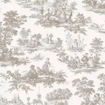 CARTA DA PARATI "TOILE DE JOUY ARMONIA VERT" A METRAGGIO