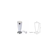 PIEDINO IN PLASTICA H.12 CM IN ALLUMINIO