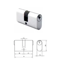 CILINDRO OVALE MM.54 (A27+B27) PER SERRATURA