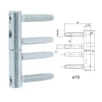 CERNIERA PER LEGNO REGISTRABILE FINITURA TROPICALIZZATA Diametro 16 mm