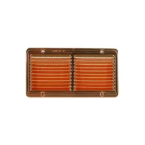 GRIGLIE AERAZIONE RAME RETTANGOLARE CON RETE 150X280MM.