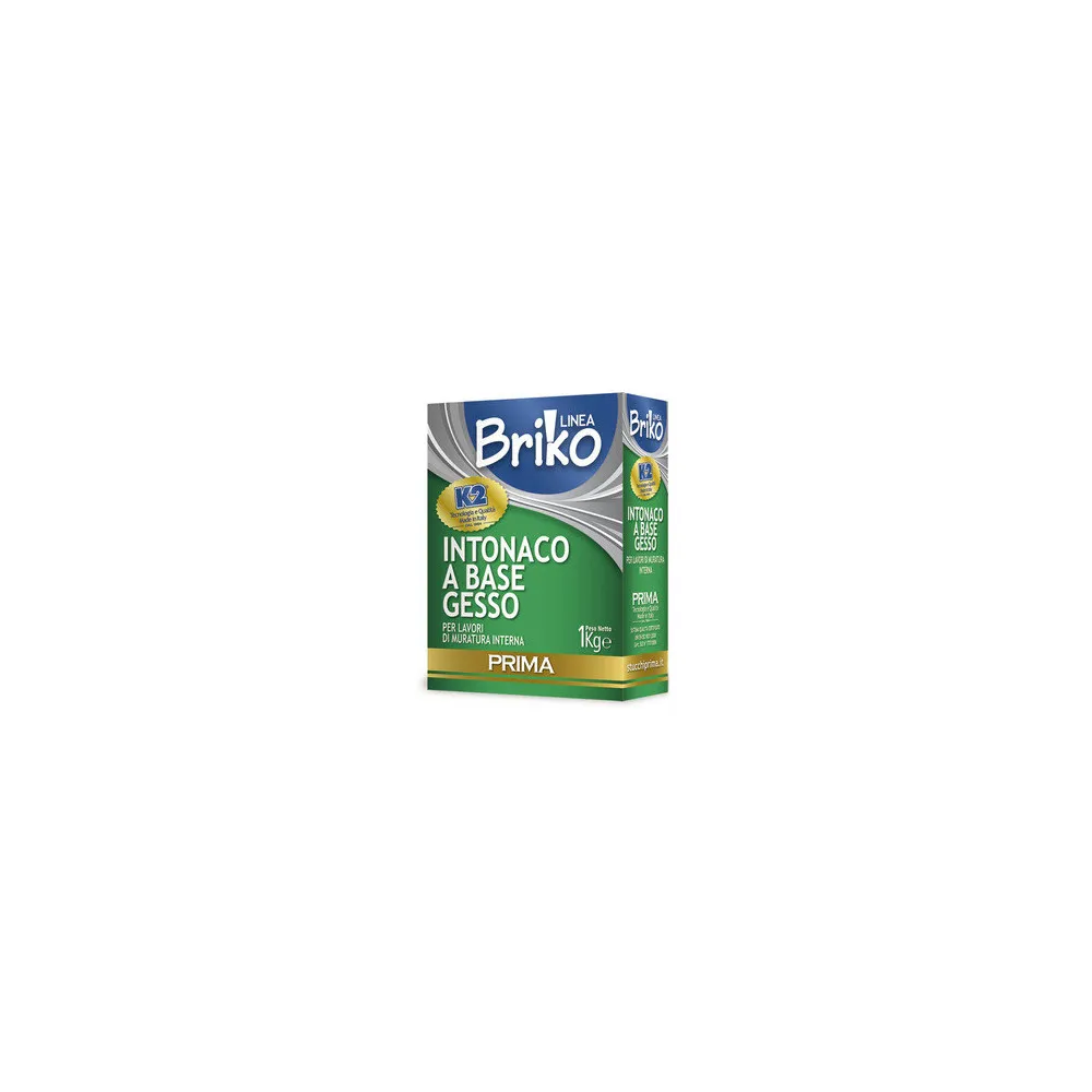 INTONACO A BASE GESSO "BRIKO K2" PER INTERNI DA 1KG INTONACO A BASE GESSO "BRIKO K2" PER INTERNI DA 1KG