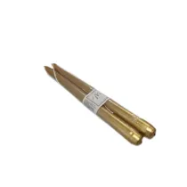 COPPIA CANDELA A STELO LUCIDO H.25CM ORO