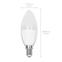 Lampada a led A5 C37 (4W,E14,6400K)