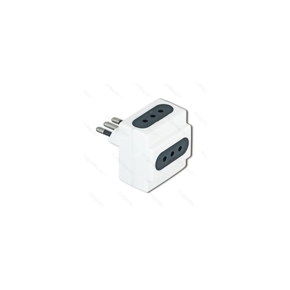 ADATTATORE TRE VIE IT A IT 10A250V RET.