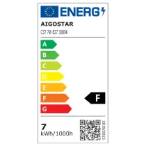 LED C37 E27 7W 3000K