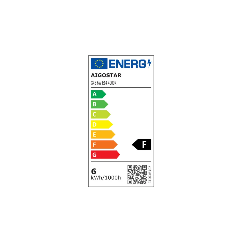 Lampada a led DA5 G45 (6W,E14,4000K,LUCE NATURALE)