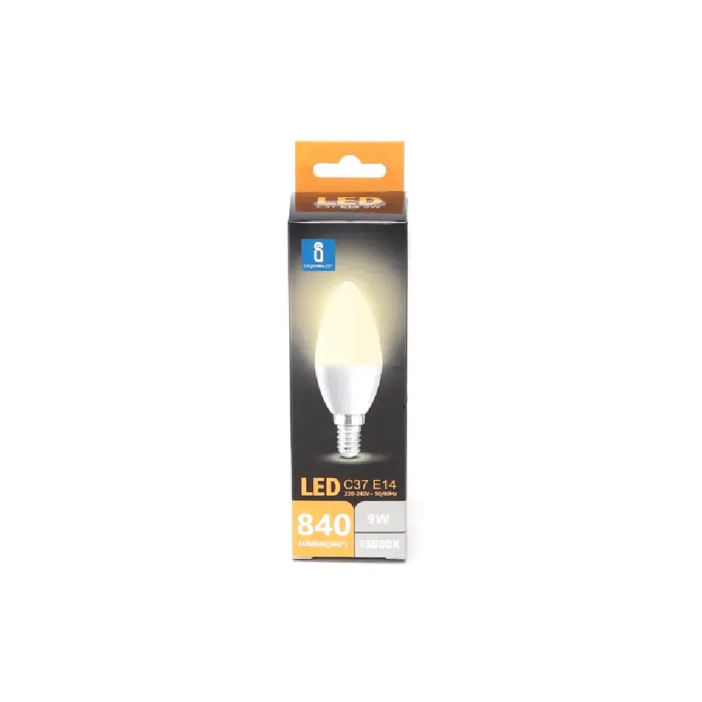 LED C37 E14 9W 3000K