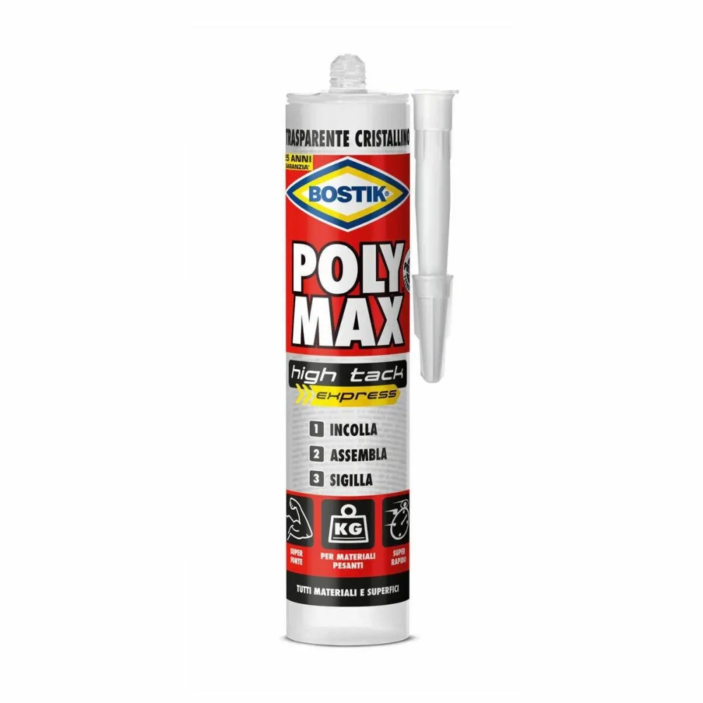 BOSTIK POLYMAX HIGH TACK CARTUCCIA CRISTAL GR300