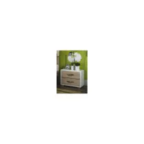 LINEA MODERN COMODINO 2 CASSETTI CM 52X36X43H BIANCO/OLMO