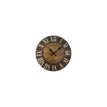 OROLOGIO "CAMEDRIO" TONDO IN LEGNO IN STILE INDUSTRIAL E VINTAGE Ø 33,8CM E P.4CM